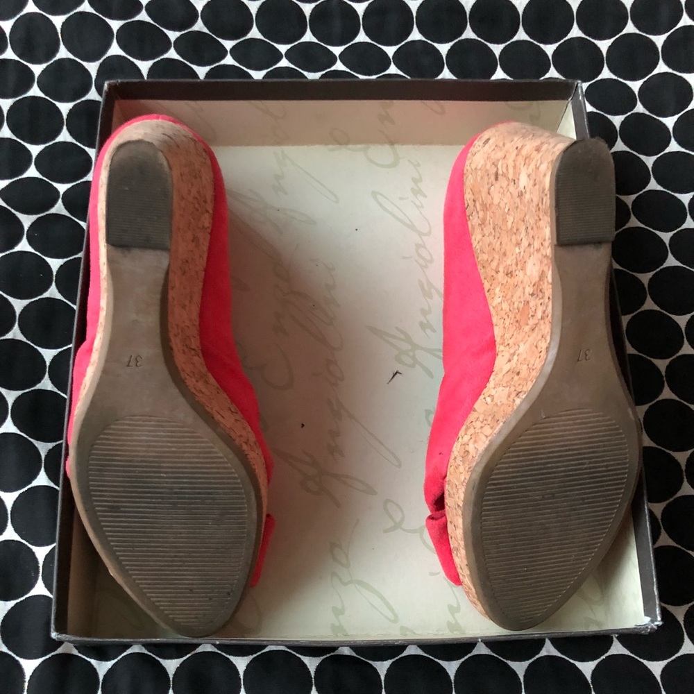 Pink Suede Wedges - Picture 4 of 4